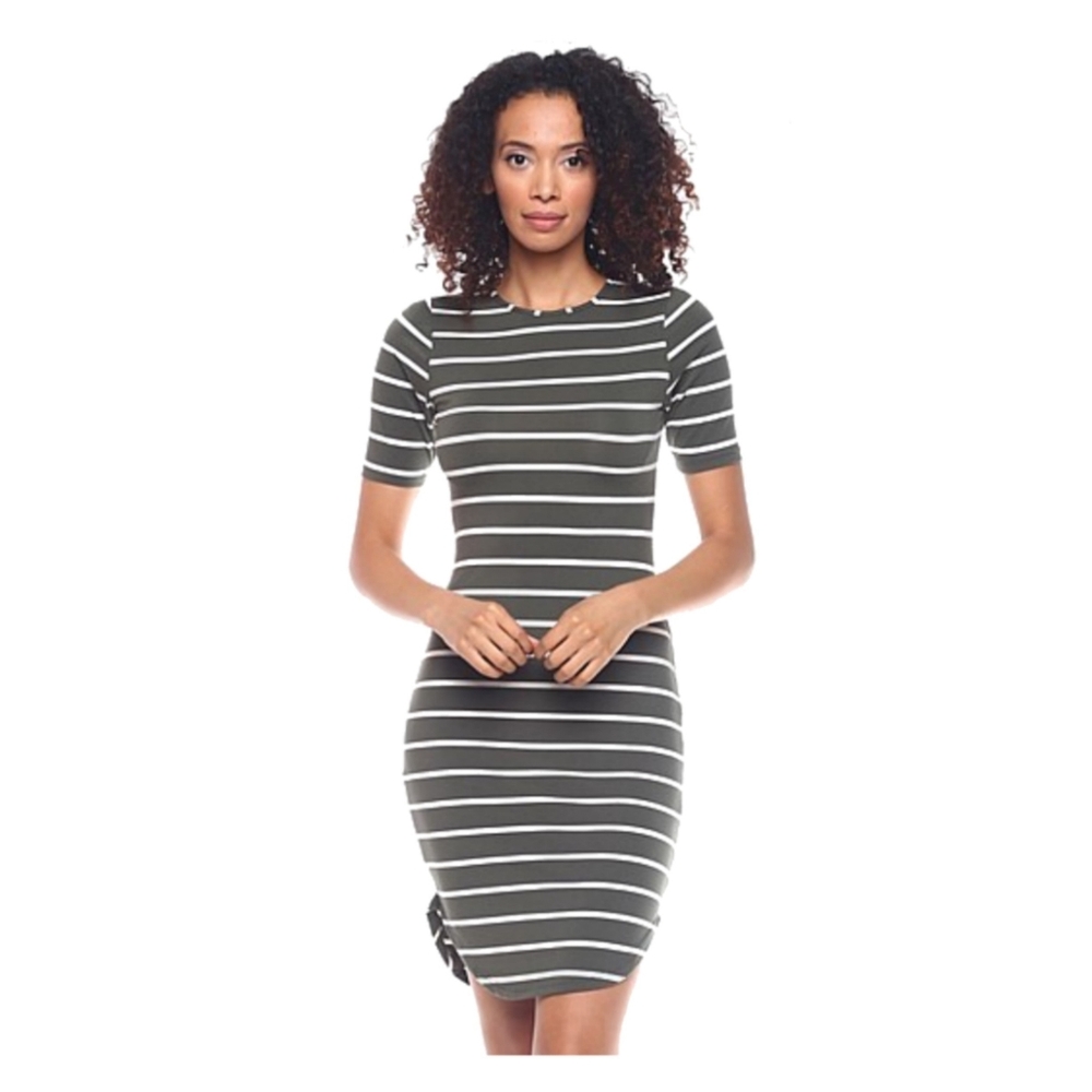 Curved Hem Bodycon Dress